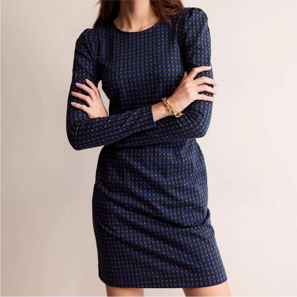Boden Navy Penelope‎ Cotton Jersey Dress Navy Olive Women's